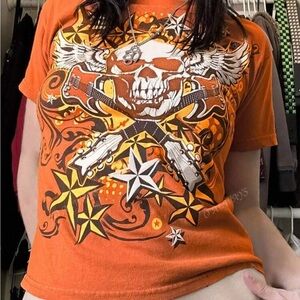 SHEIN Orange Graphic Tee